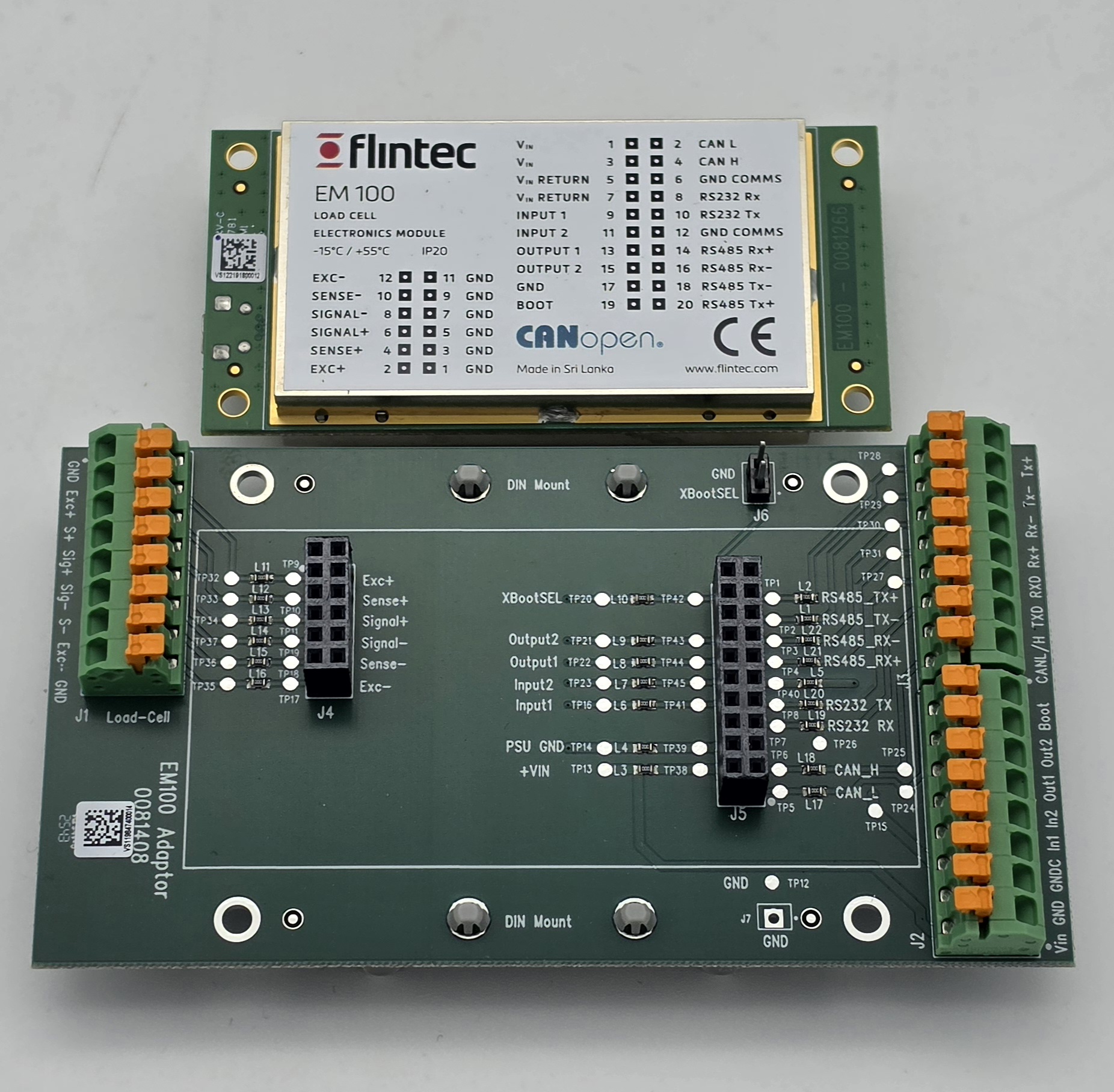 Flintec EM100 로드셀  RS232C,RS485/CANopen컨버터