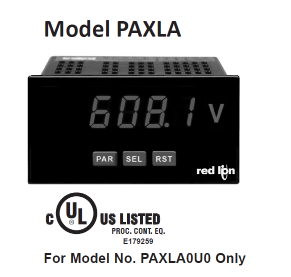 PAXLA0U0： 다용도 PANEL METER / UL인증